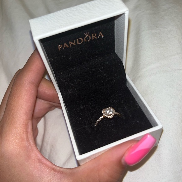 Pandora Sparkling Elevated Heart Ring - Promise Ring - Picture 3 of 6